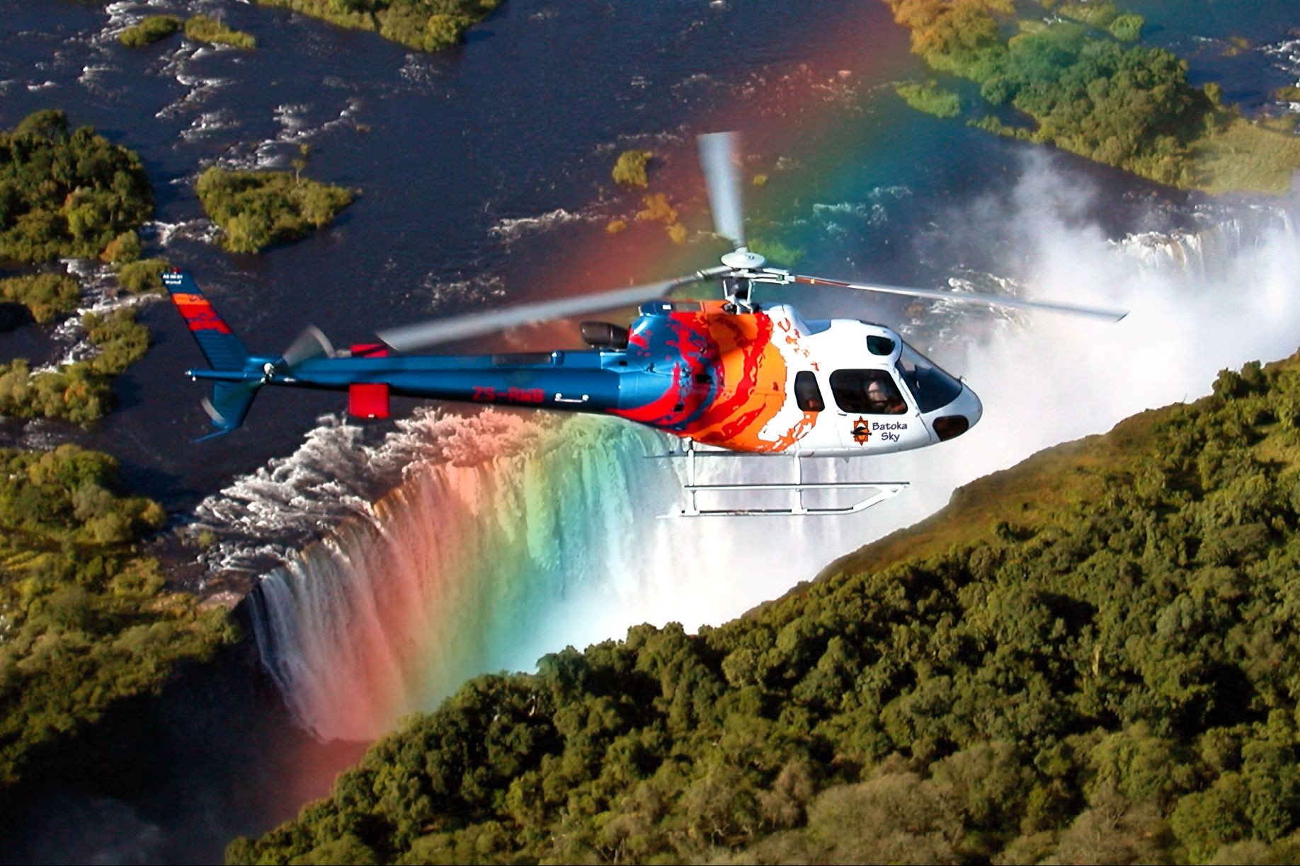 Helicopter Flight Over Victoria Falls